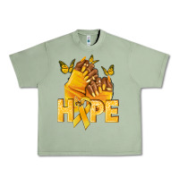 Oil Green hope yellowribbonchildhood cancer nails Urban Heavy Tee - NancyCooperArtShop