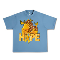 Hope Yellowribbonchildhood Cancer Nails Urban Heavy Tee | Teevron
