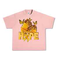 Salmon hope yellowribbonchildhood cancer nails Urban Heavy Tee - NancyCooperArtShop