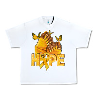 White hope yellowribbonchildhood cancer nails Urban Heavy Tee - NancyCooperArtShop