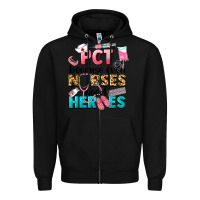 Black pct because nurses need heroes Zipper Hoodie - LillyAllenDesigns