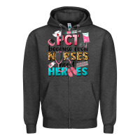 Charcoal Heather pct because nurses need heroes Zipper Hoodie - LillyAllenDesigns
