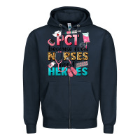 Navy pct because nurses need heroes Zipper Hoodie - LillyAllenDesigns