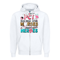 White pct because nurses need heroes Zipper Hoodie - LillyAllenDesigns