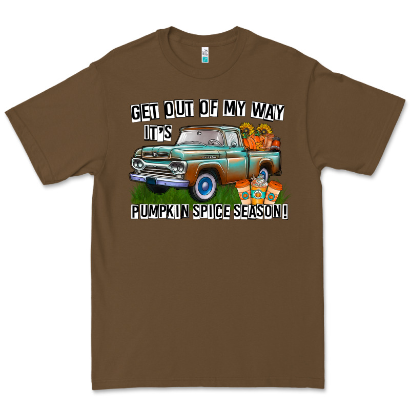 Get Out Of My Way It's Pumpkin Spice Season Premium Tee by CowhideDigitalArt | Teevron