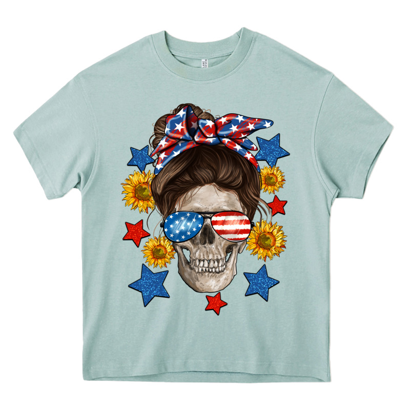 American Mom Skull Heavy Core Tee by Neo Western | Teevron