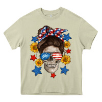 Mossy American mom skull Heavy Core Tee - Neo Western