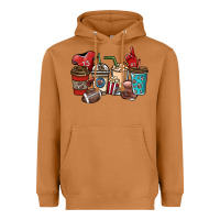 Meerkat Football coffee cups Heavyweight Hoodie - NancyCooperArtShop