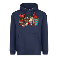 Navy Football coffee cups Heavyweight Hoodie - NancyCooperArtShop