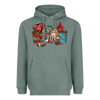 Sage Football coffee cups Heavyweight Hoodie - NancyCooperArtShop