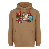 Toasted Coconut Football coffee cups Heavyweight Hoodie - NancyCooperArtShop