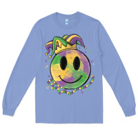 Smiley Face Mardi Gras Long Sleeve Tee | Teevron