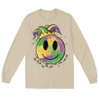 Mushroom smiley face mardi gras Long Sleeve Tee - MaliasSmallBusiness