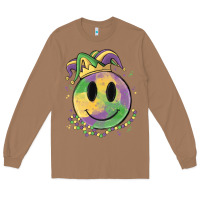 Toasted Coconut smiley face mardi gras Long Sleeve Tee - MaliasSmallBusiness