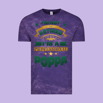 I'm Not Retired I'm A Professional Poppa Vintage Tee Designed By Jasminsmagicworld