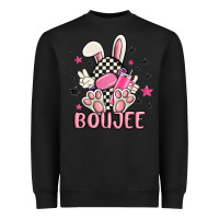 Black boujee checkered easter bunny egg trending Heavyweight Sweatshirt - MaliasSmallBusiness