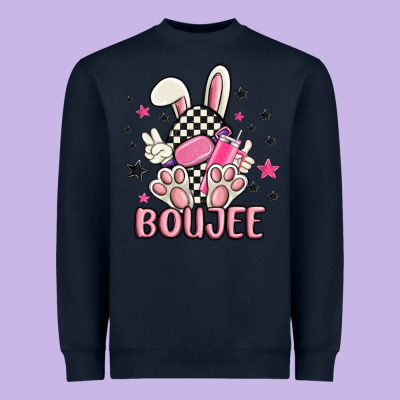 Boujee Checkered Easter Bunny Egg Trending Heavyweight Sweatshirt Designed By Maliassmallbusiness