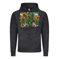 Vintage Black serape sunflowers cactus Vintage Hoodie - AdoDesignShop
