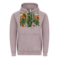 Vintage Zinc serape sunflowers cactus Vintage Hoodie - AdoDesignShop