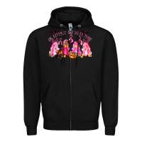 Black in october we wear pink Zipper Hoodie - LillyAllenDesigns