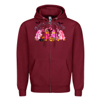 Burgundy in october we wear pink Zipper Hoodie - LillyAllenDesigns