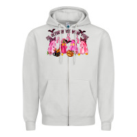 Dove Grey in october we wear pink Zipper Hoodie - LillyAllenDesigns