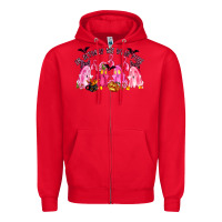 Red in october we wear pink Zipper Hoodie - LillyAllenDesigns