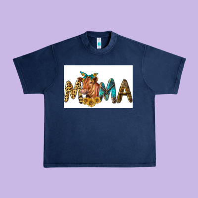 Western Cow Red Angus Mama Urban Heavy Tee Designed By Lillyallendesigns