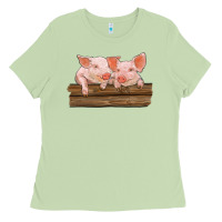 Matcha barn pigs Ladies Tee - RanaPortraitStore
