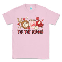 Bubblegum Pink tis the season baseball Classic Tee - MaliasSmallBusiness