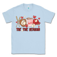 Dusty Blue tis the season baseball Classic Tee - MaliasSmallBusiness