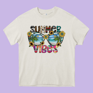 Summer Vibes Heavy Core Tee Designed By Sublimationcraftshop