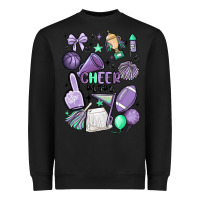 Black cheer mom Heavyweight Sweatshirt - MaliasSmallBusiness