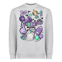Heather Grey cheer mom Heavyweight Sweatshirt - MaliasSmallBusiness