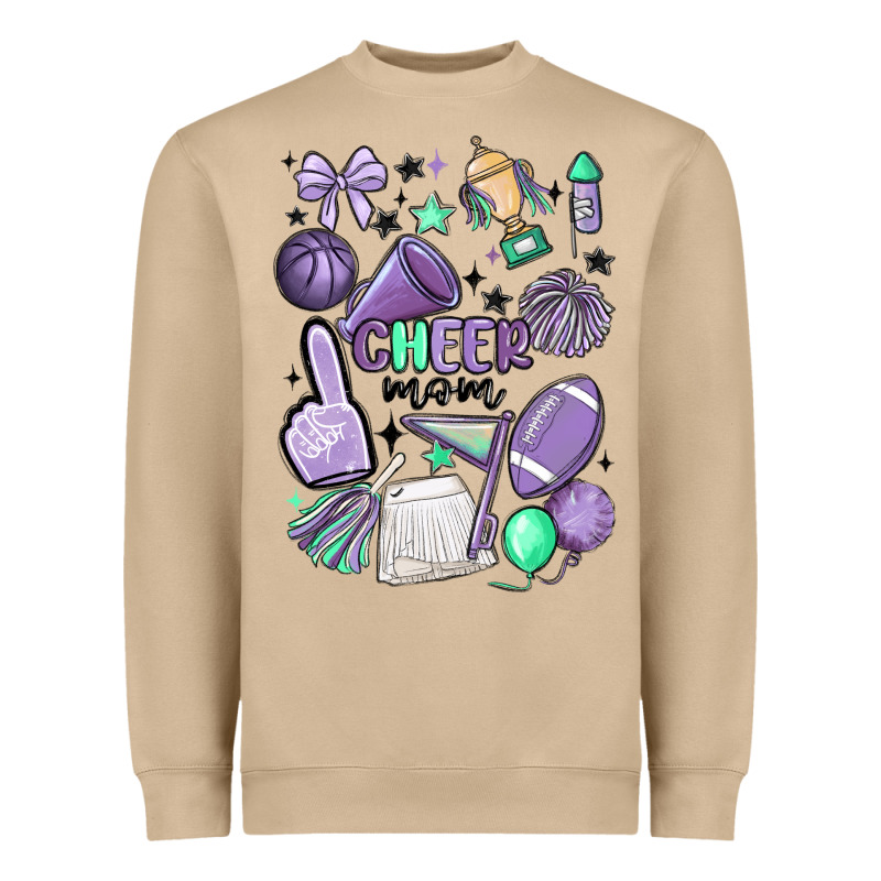 Cheer Mom Heavyweight Sweatshirt by MaliasSmallBusiness | Teevron