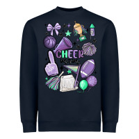 Navy cheer mom Heavyweight Sweatshirt - MaliasSmallBusiness