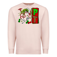 Pale Pink Christmas Character Nurse Premium Sweatshirt - NancyCooperArtShop