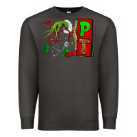 Smoke Christmas Character Nurse Premium Sweatshirt - NancyCooperArtShop