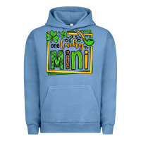 Pigment Pebble Blue One lucky mini St. Patrick's Urban Hoodie - OliviaCreatesArt