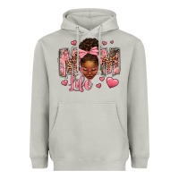 Moon Dust Afro Messy Bun Mom Life Heavyweight Hoodie - texasbilliewilder