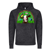 Vintage Black st patricks cow rainbow Vintage Hoodie - Artiststas