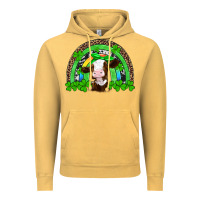 Vintage Mustard st patricks cow rainbow Vintage Hoodie - Artiststas