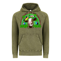 Vintage Olive st patricks cow rainbow Vintage Hoodie - Artiststas