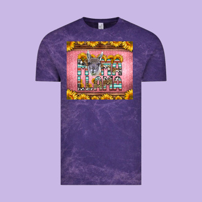 Mama Llama Sunflowers Vintage Tee Designed By Lillyallendesigns