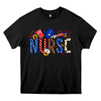 Black American Nurse Heavy Core Tee - Neo Western