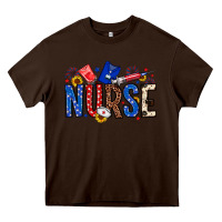 Chocolate Brown American Nurse Heavy Core Tee - Neo Western