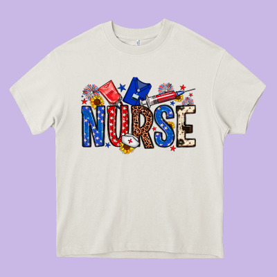 American Nurse Heavy Core Tee Designed By Neo Western
