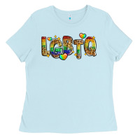 Baby Blue lgbtq Ladies Tee - Zillion Design Studio