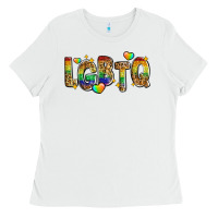 White lgbtq Ladies Tee - Zillion Design Studio
