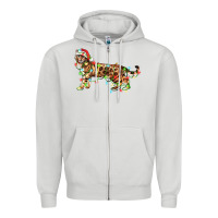 Dove Grey christmas bengal cat Zipper Hoodie - LillyAllenDesigns